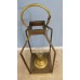 Lampada in metallo mod. Square H 44 a batteria con base in legno
