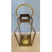 Lampada in metallo mod. Square H 52 a batteria con base in legno