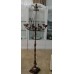 Candeliere a piantana Regal 10 bracci e parafiamma in vetro con brindoli H 176 cm