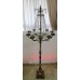 Candeliere a piantana Regal 10 bracci e parafiamma in vetro con brindoli H 176 cm