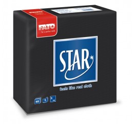 Tovaglioli di carta Fato linea Star monouso colore nero 40 pz