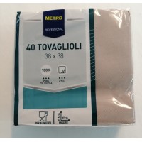 Tovaglioli Metro tortora conf. 40 pz 38x38 cm
