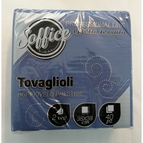 Tovaglioli di carta Soffice effetto tessuto Pz 40 blu notte Tovaglioli di carta Soffice effetto tessuto Pz 40 blu notte