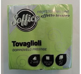 Tovaglioli di carta Soffice effetto tessuto Pz 40 verde mela