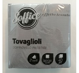 Tovaglioli di carta Soffice effetto tessuto Pz 40 grigio