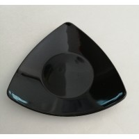 Piattino plastica nera Finger Food Conf. 25 Pz