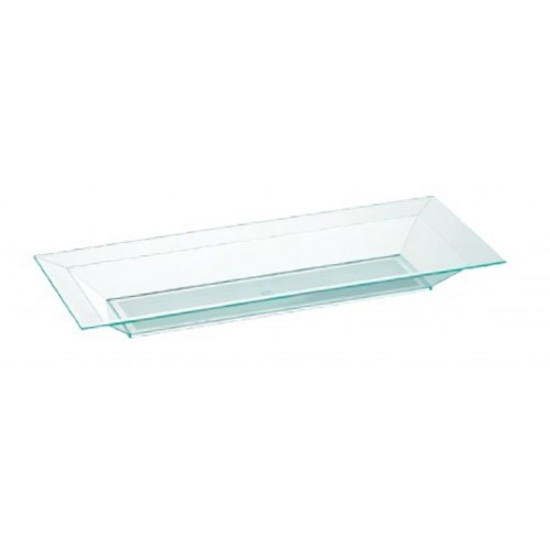 Vassoio rettangolare Finger Food conf. Pz 10 cm 22 plastica trasparente Vassoio rettangolare Finger Food conf. Pz 10 cm 22 plastica trasparente