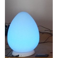 Ovetto luminoso cm 30 led multicolor con base ricaricabile e telecomando