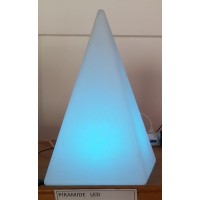 Piramide luminosa led multicolor cm 50 con base ricaricabile e telecomando