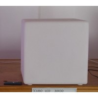 Cubo luminoso cm 30 led multicolor con spina e telecomando