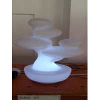 Bonsaj luminoso cm 45 led multicolor con base ricaricabile e telecomando