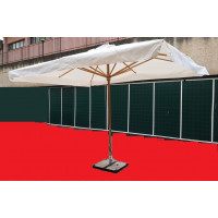 Ombrellone 3x4 impermeabile colore ecru completo di base 40 kg