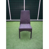 SET 4 SEDIE CASALE NERE IN POLYRATTAN