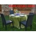SET 4 SEDIE CASALE NERE IN POLYRATTAN