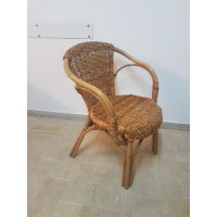 SET 4 SEDIE A POLTRONCINA IN GIUNCO