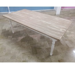 Tavolo Shabby Chic in legno di abete 200 x 105 cm 