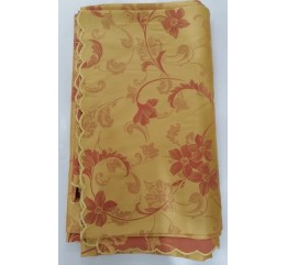 Tovaglia bicolore oro e arancio 160x160 cm
