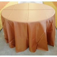 Tovaglia rotonda arancio cotone rasato 2,70 mt