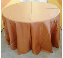 Tovaglia rotonda arancio cotone rasato 2,70 mt