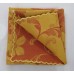 Tovagliolo bicolore oro e arancio 50x50 cm Tovagliolo bicolore oro e arancio 50x50 cm