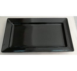 Vassoio rettangolare nero in melamina cm 56 Vassoio rettangolare nero in melamina cm 56