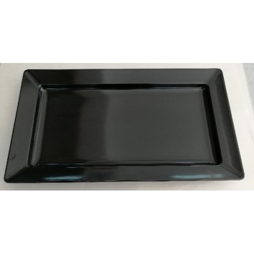 Vassoio rettangolare nero in melamina cm 56 Vassoio rettangolare nero in melamina cm 56